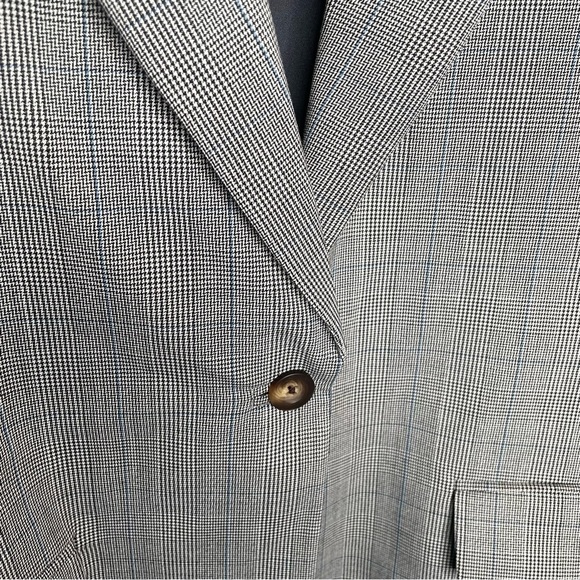 Boden Bloomsbury Wool Blazer in Grey Check Plaid Academia Houndstooth 20-22R - Picture 10 of 16